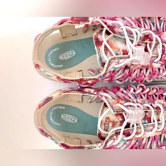 Keen Uneek Canvas Cord Women's Shoes Size 38.5 Andorra Tie Dye - Worn once - Picture 4 of 9